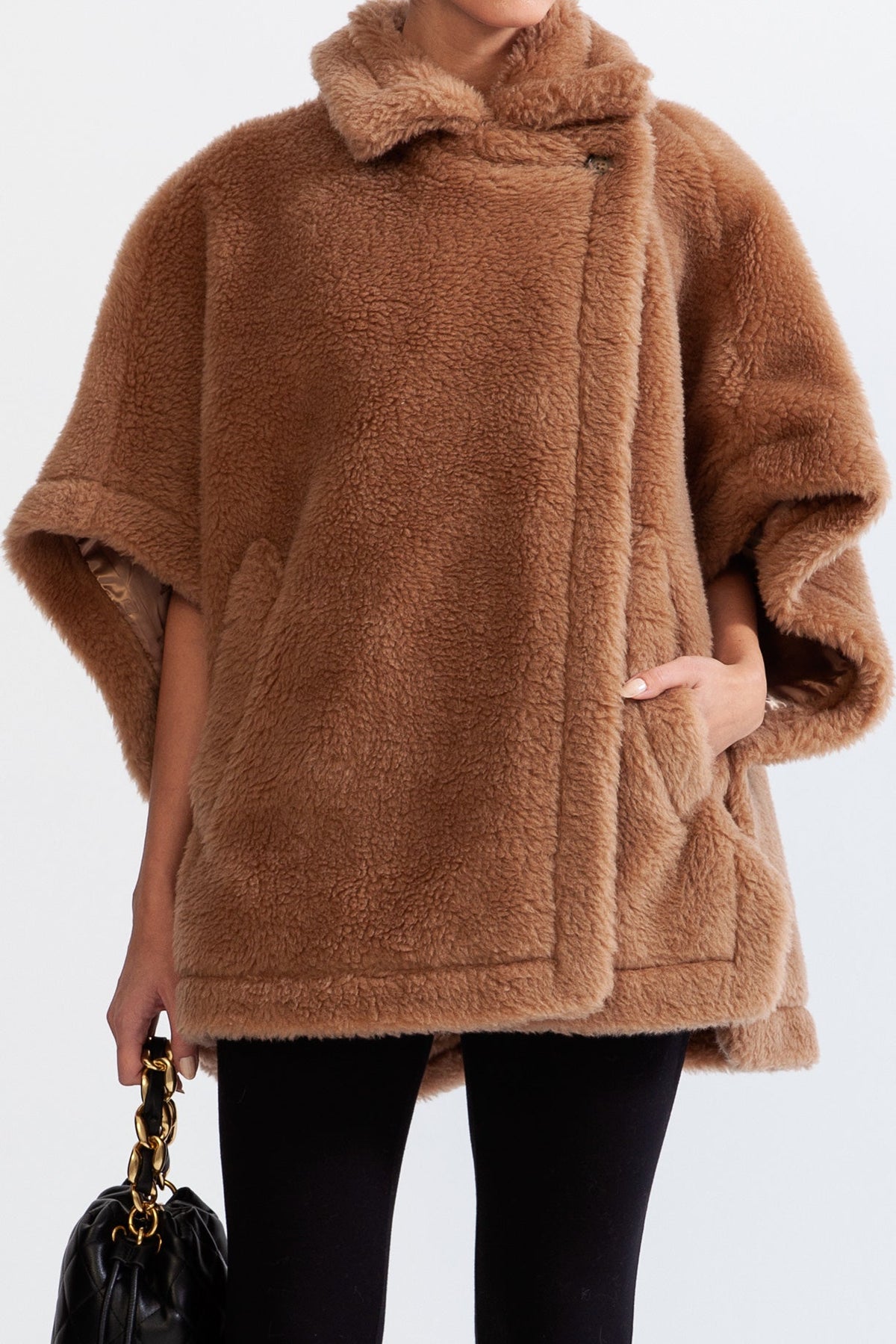 Tüylü Peluş Kısa Mont - 3. görünüm