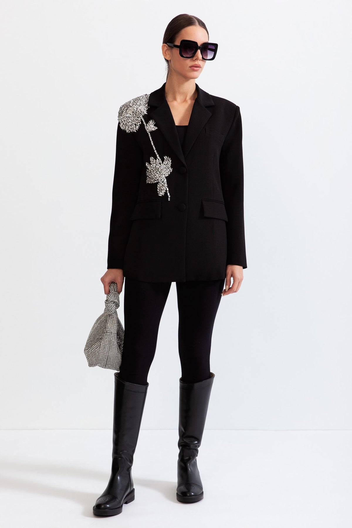 İşlemeli Blazer Ceket
