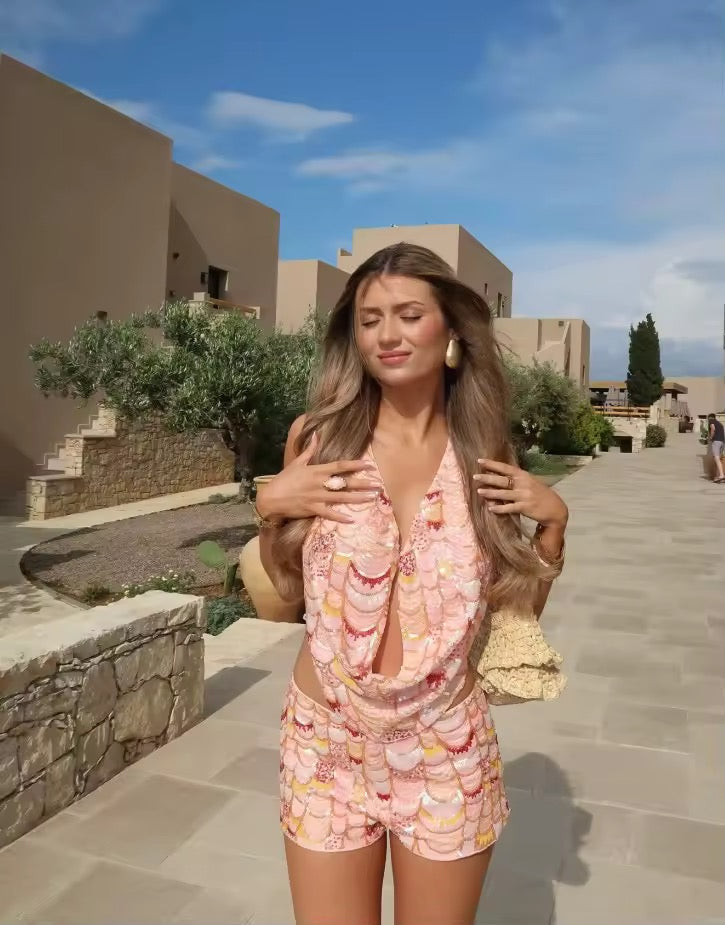 Payetli Holiday İkili Takım