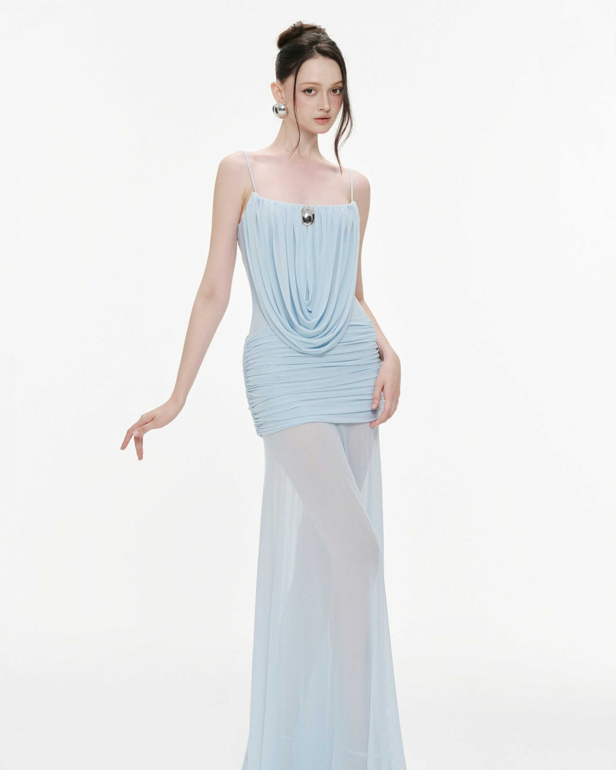 Marigold Maxi Elbise-Mavi - 2. görünüm