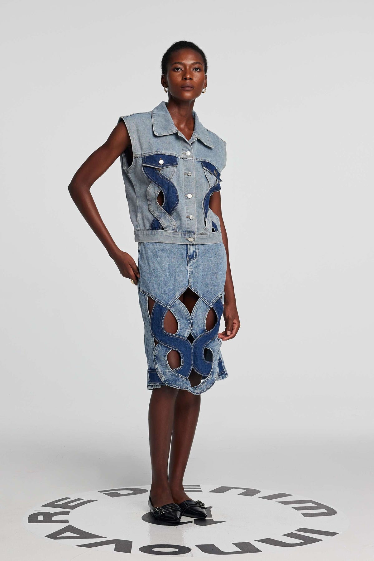 Madison Kesimli Denim Üst - 4. görünüm