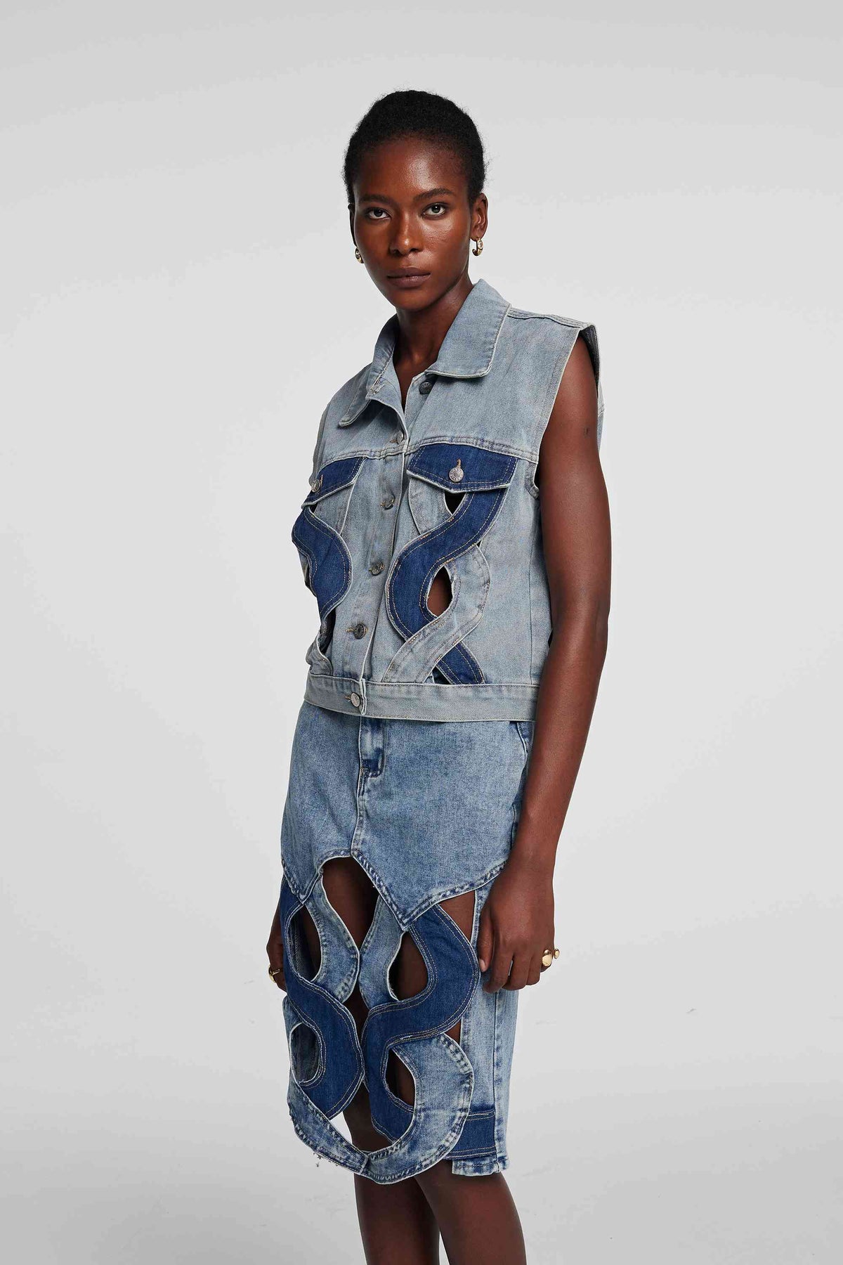 Madison Kesimli Denim Üst - 2. görünüm