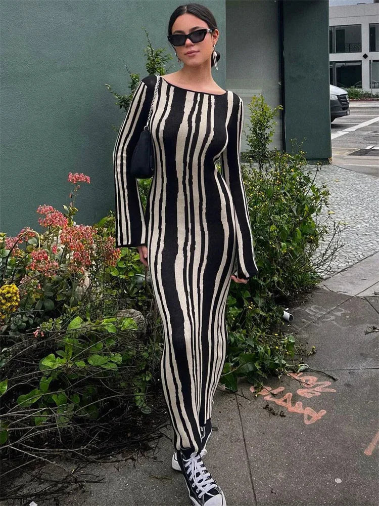 Zebra Maxi Elbise - 3. görünüm