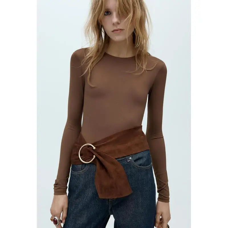 Slim Fit Bodysuit - 3. görünüm