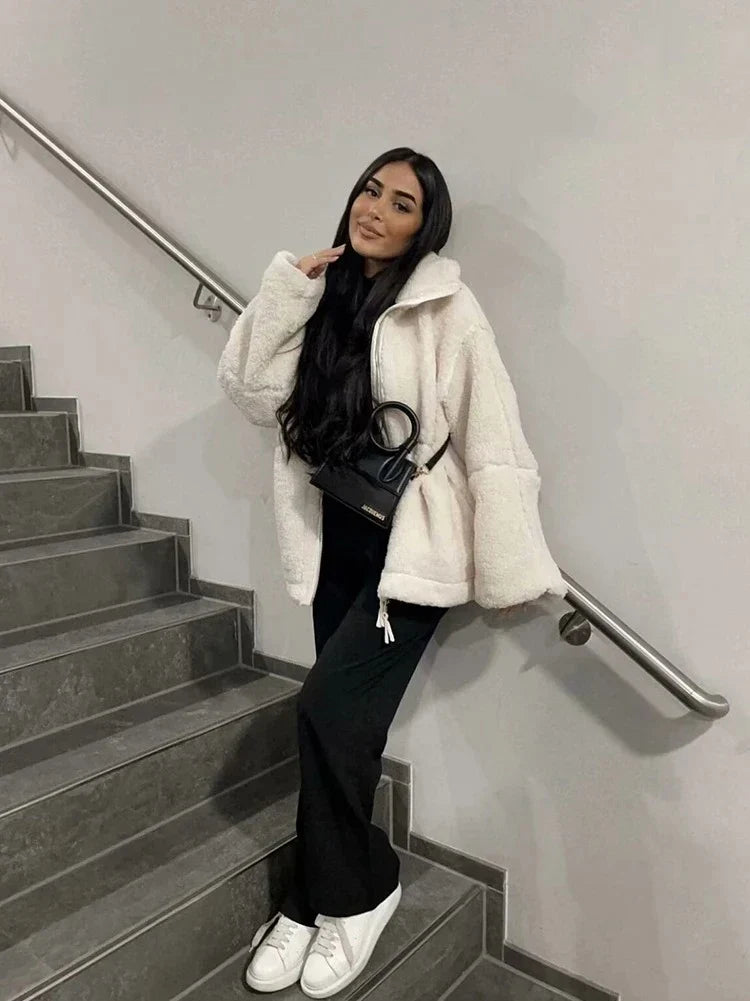 Soria Oversize Yün Ceket - 6. görünüm