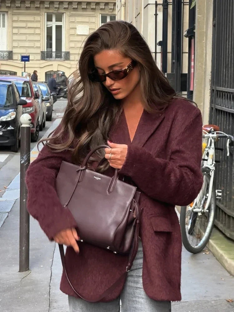 Oversize Yünlü Blazer - 2. görünüm