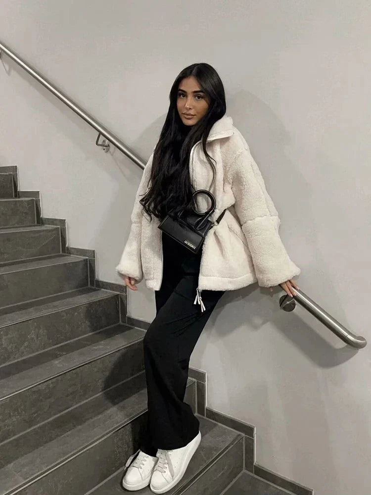 Soria Oversize Yün Ceket - 5. görünüm