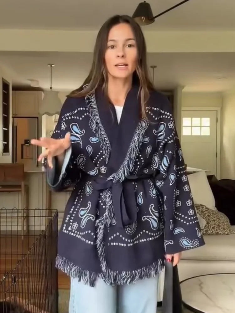 Sylie Desenli Kimono Ceket