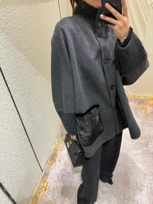 Hills Kürk Cepli Oversize Hırka - 7. görünüm