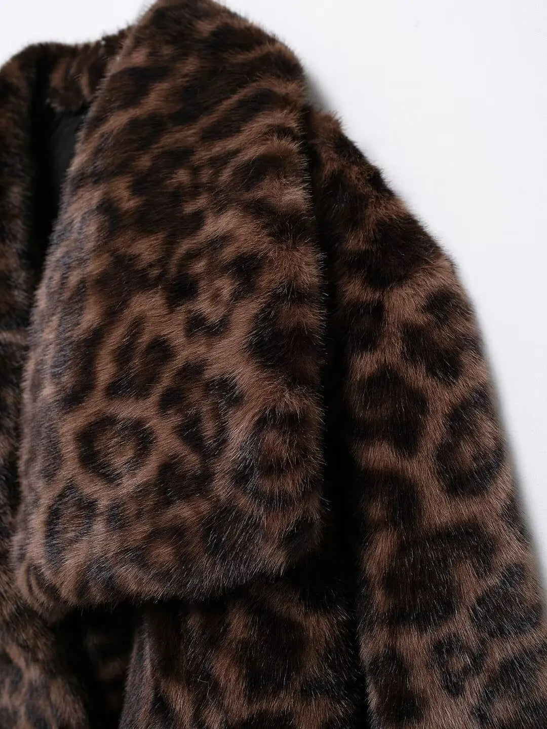 Marlow Leopar Desenli Kürk Görünümlü Mont - 10. görünüm