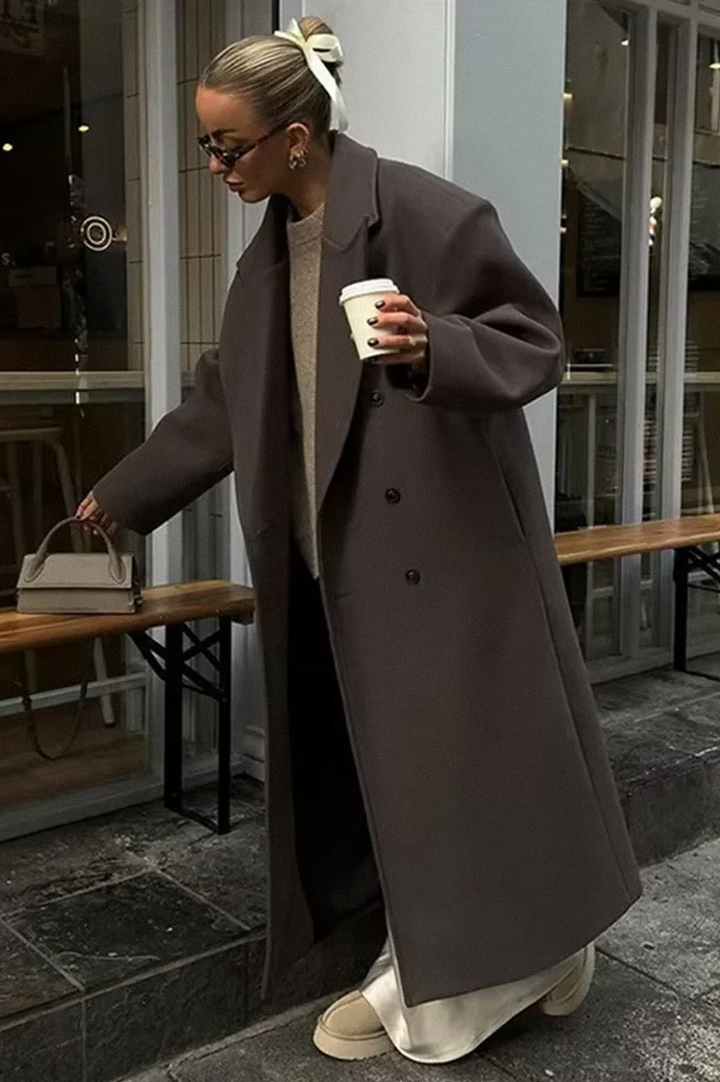 Noella Oversize Uzun Palto - 3. görünüm