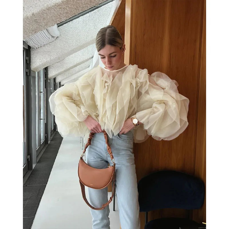 Ruffled Patchwork Tasarım Üst - 2. görünüm
