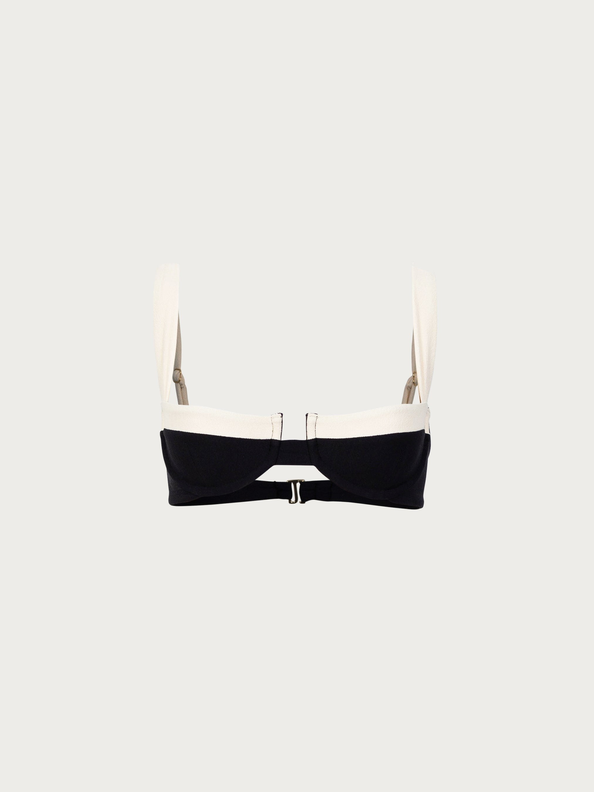Balenli Bikini Takım- Siyah/Krem