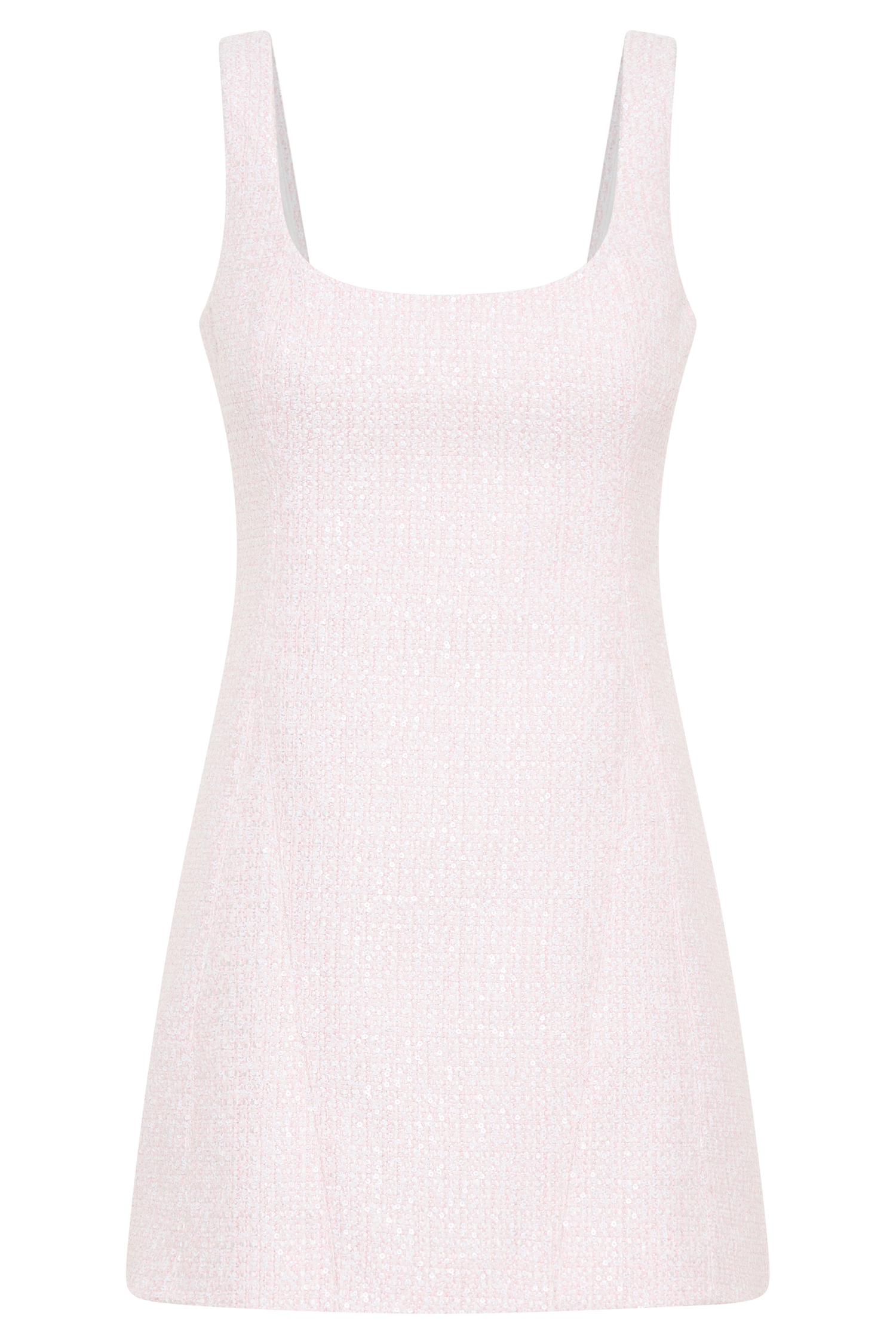 Beth Tweed Mini Elbise - Peri Floss Pembe