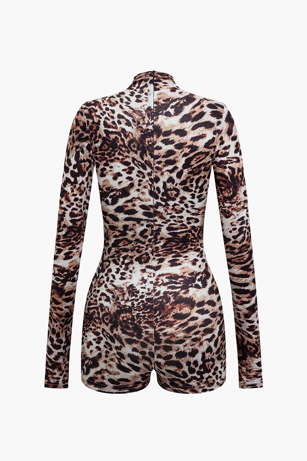Leopar Desenli Uzun Kollu Bodycon Tulum - 2. görünüm