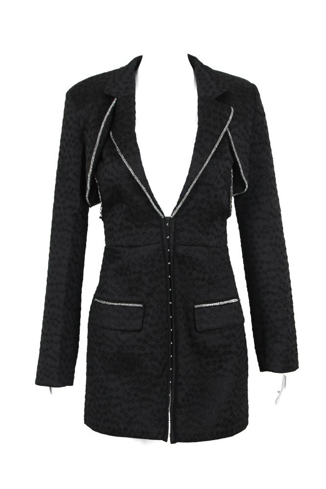 Gloria Diamante Jakarlı İki Parça Mini Blazer Elbise - 7. görünüm
