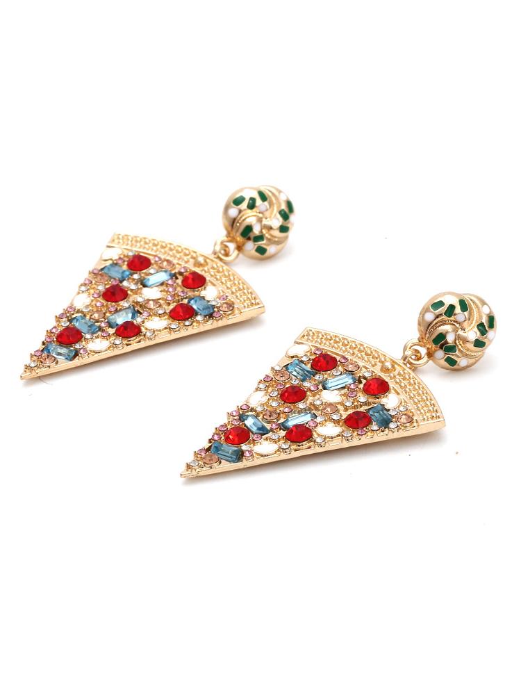 Pizza Diamante Damla Küpe