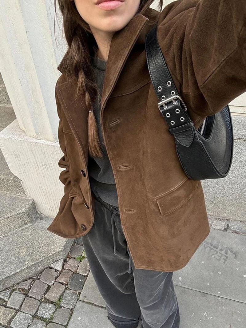 Celine Suni Süet Ceket - 5. görünüm